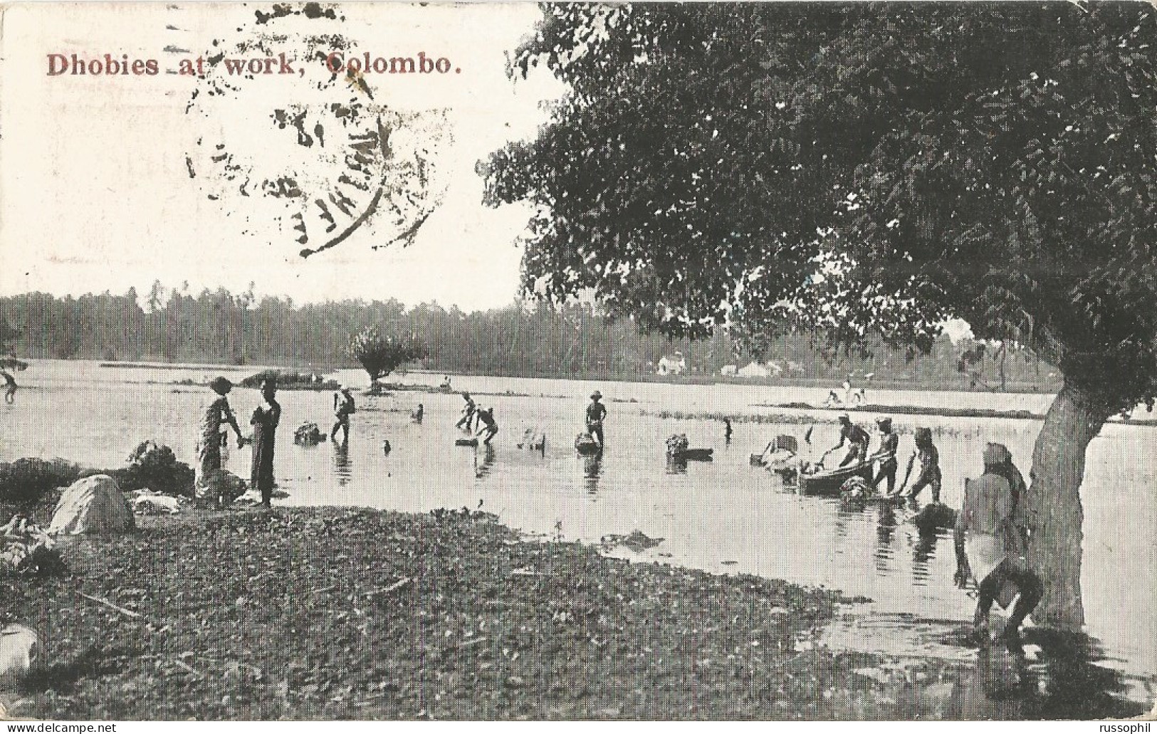 SRI-LANKA (CEYLON) - DHOBIES AT WORK, COLOMBO – PUB. PONNAMBALEM - 1926 - Sri Lanka (Ceilán)