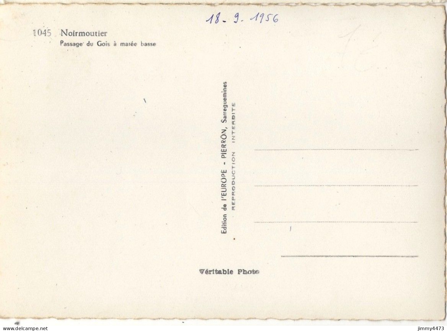 CPM - Noirmoutier En 1956 - Le Passage Du Gois à Marée Basse ( Bien Animée ) N° 1045 - Edit.de L' EUROPE - Noirmoutier