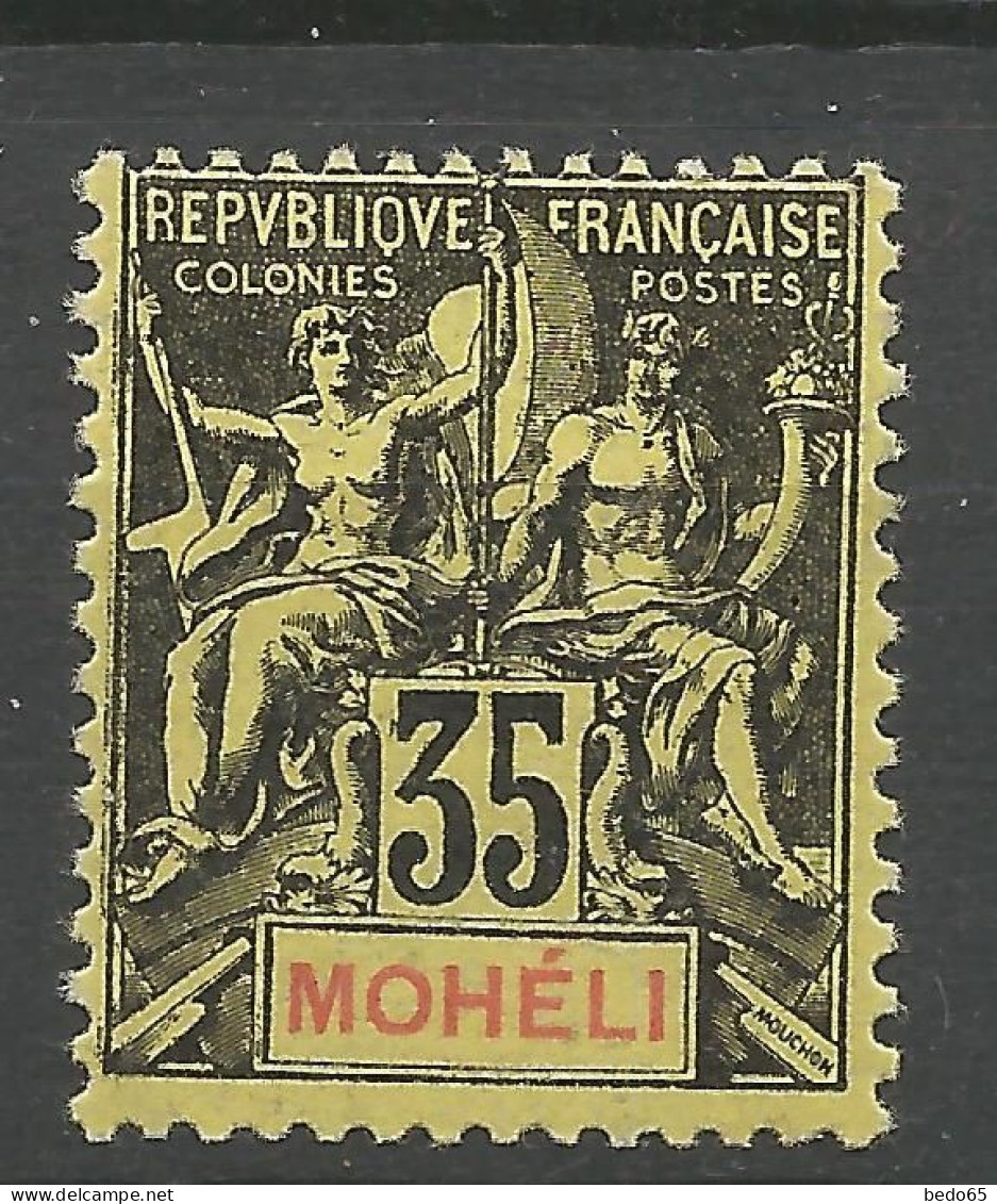 MOHELI N° 9 Gom Coloniale NEUF**  SANS CHARNIERE / Hingeless / MNH - Neufs