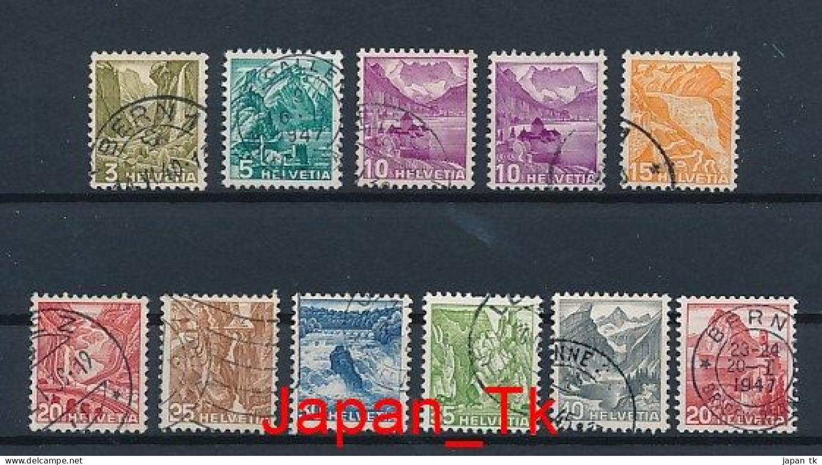 SCHWEIZ Mi. Nr. 297-305 Freimarken: Landschaften- Siehe Scan - Used - Used Stamps