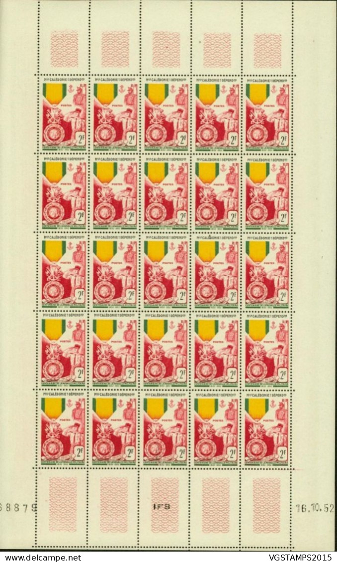 Nouvelle-Calédonie 1952 - Timbres Neufs. Yvert Nr.: 279. Feuille De 25 Avec Coin Daté..... (EB) AR-02348 - Neufs