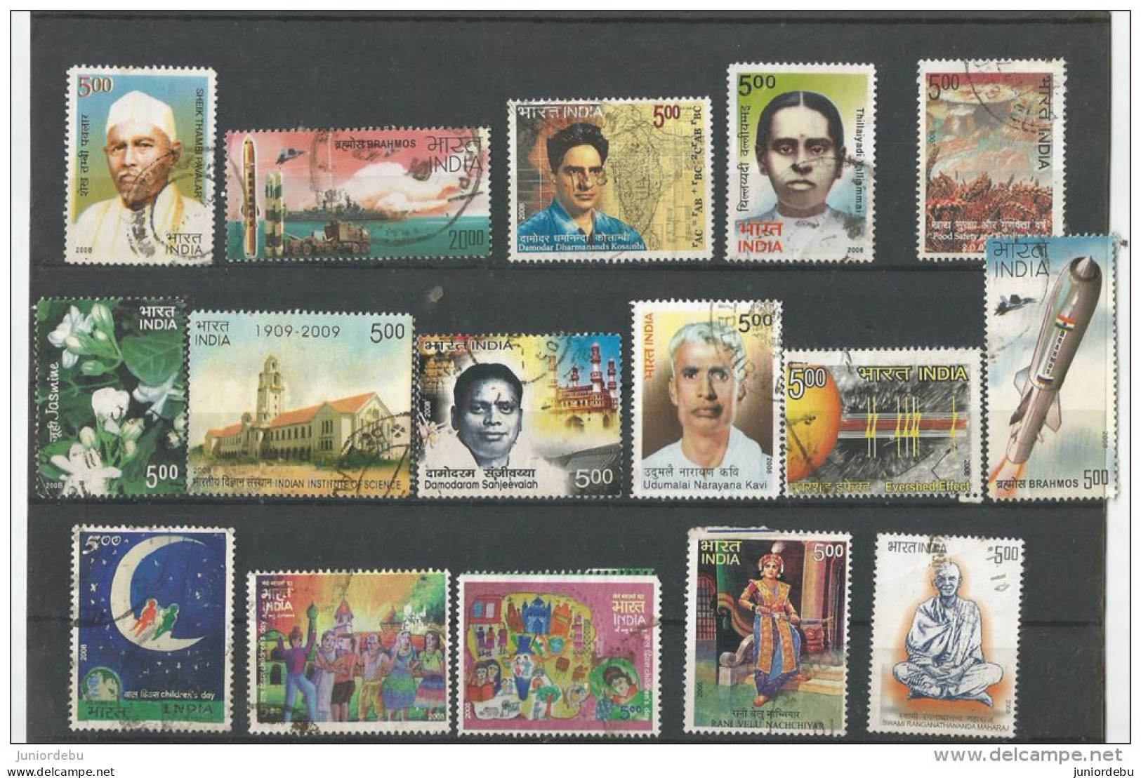 India - 2008 - 16 Different Commemorative Stamps - USED. ( OL 02/10/2013) - Gebruikt