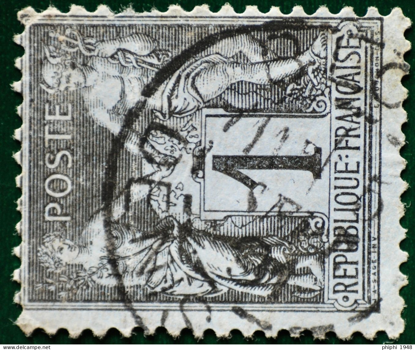 -Sage N°83 Type Ll Ob: BLOIS DENIS-PAPIN. 1891. - 1876-1898 Sage (Tipo II)