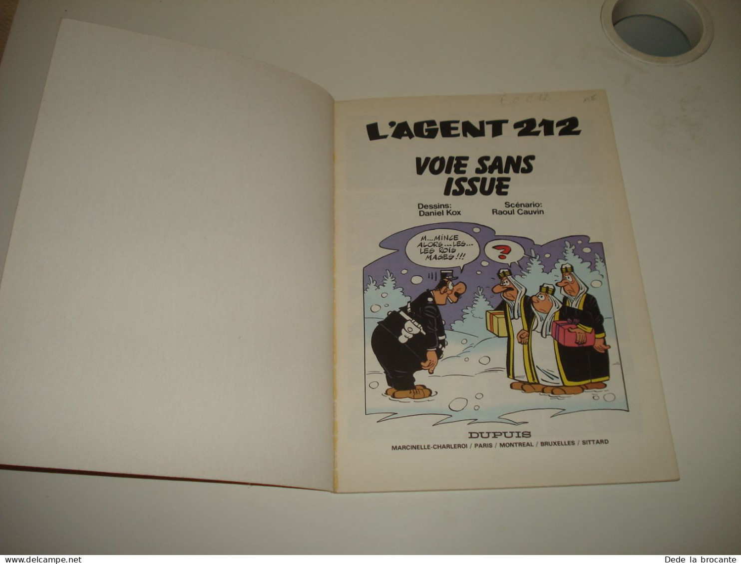 C55 / L'agent 212 N° 4 " Voie Sans Issue " - EO De 1984 - TBE - Agent 212, L'