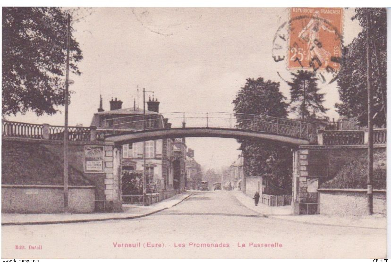 27 - EURE - VERNEUIL SUR AVRE - LA PASSERELLE - LES PROMENADES - Verneuil-sur-Avre