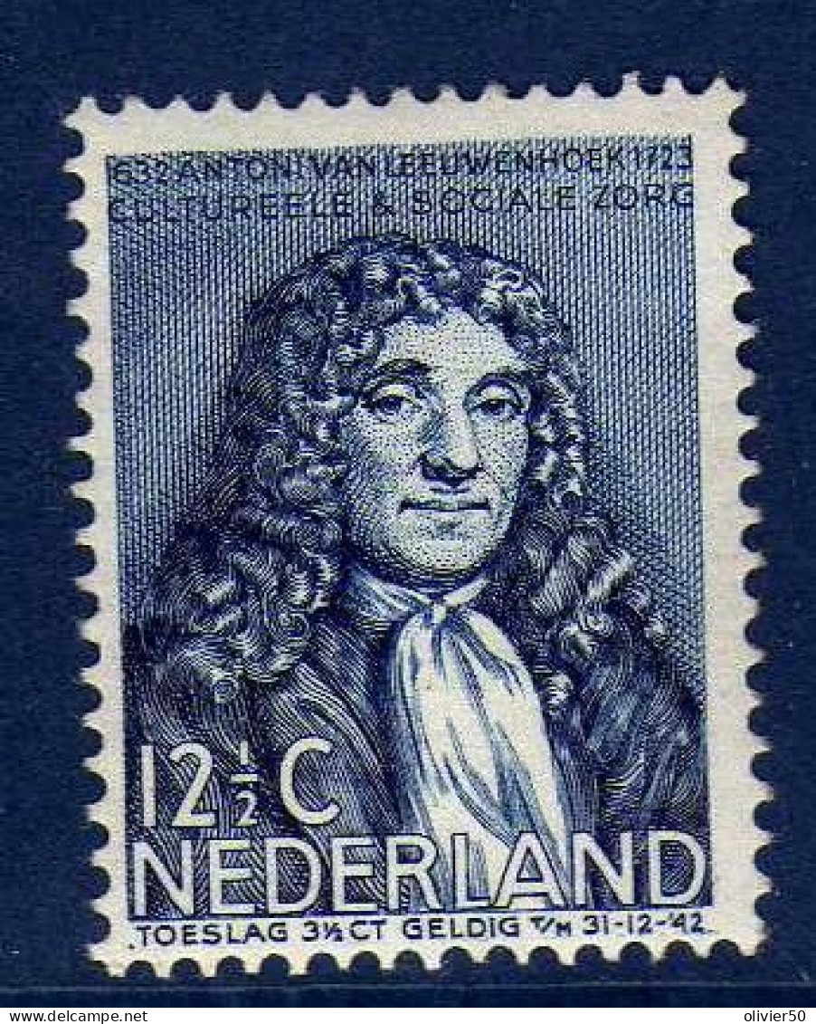 Pays-Bas - 1937  -  12 C. 1/2 A. Van Leeuwenhoek - Neuf* - MH - Neufs