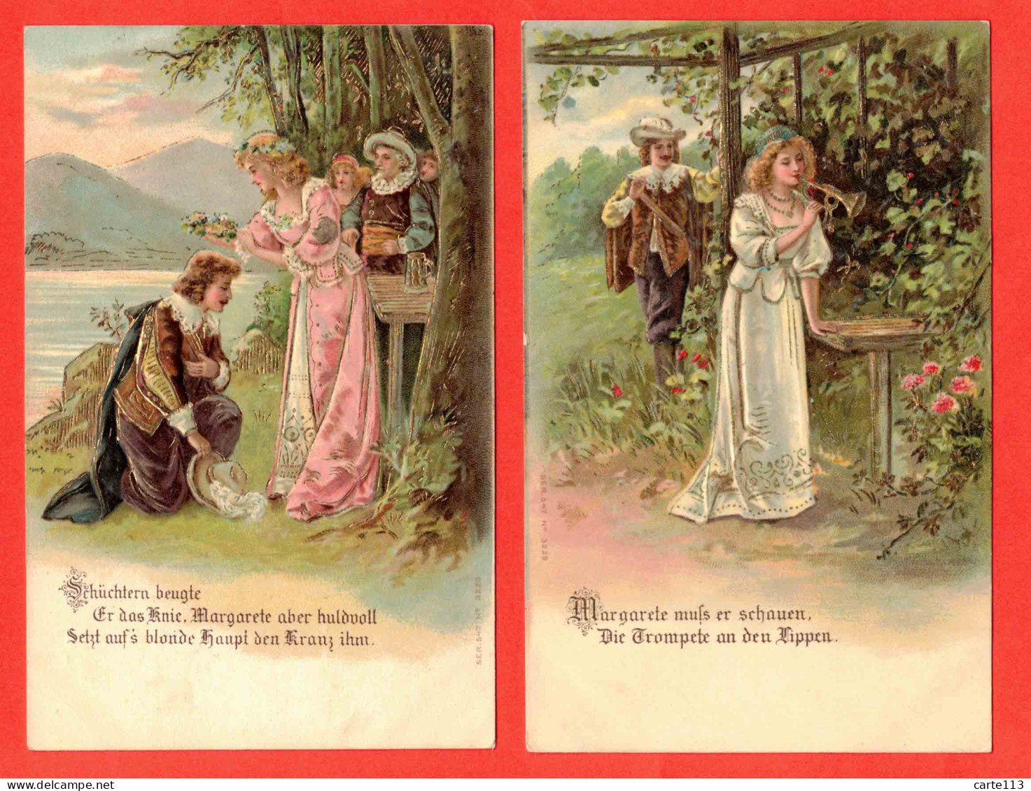 - F29304CPA - SERIES - 4 CARTES De La Série 547 - Der Trompeter Von Säkkingen - Behüt Dich Gott - Très Bon état - THEME - Personnages