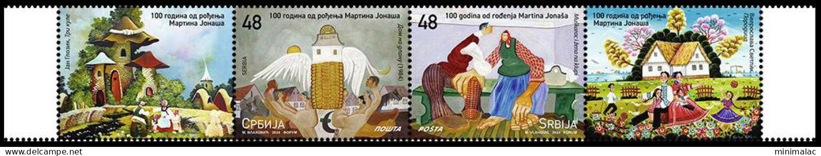Serbia 2024. 100 Years Since The Birth Of Martin Jonas, Painting, 1st Row, MNH - Serbia