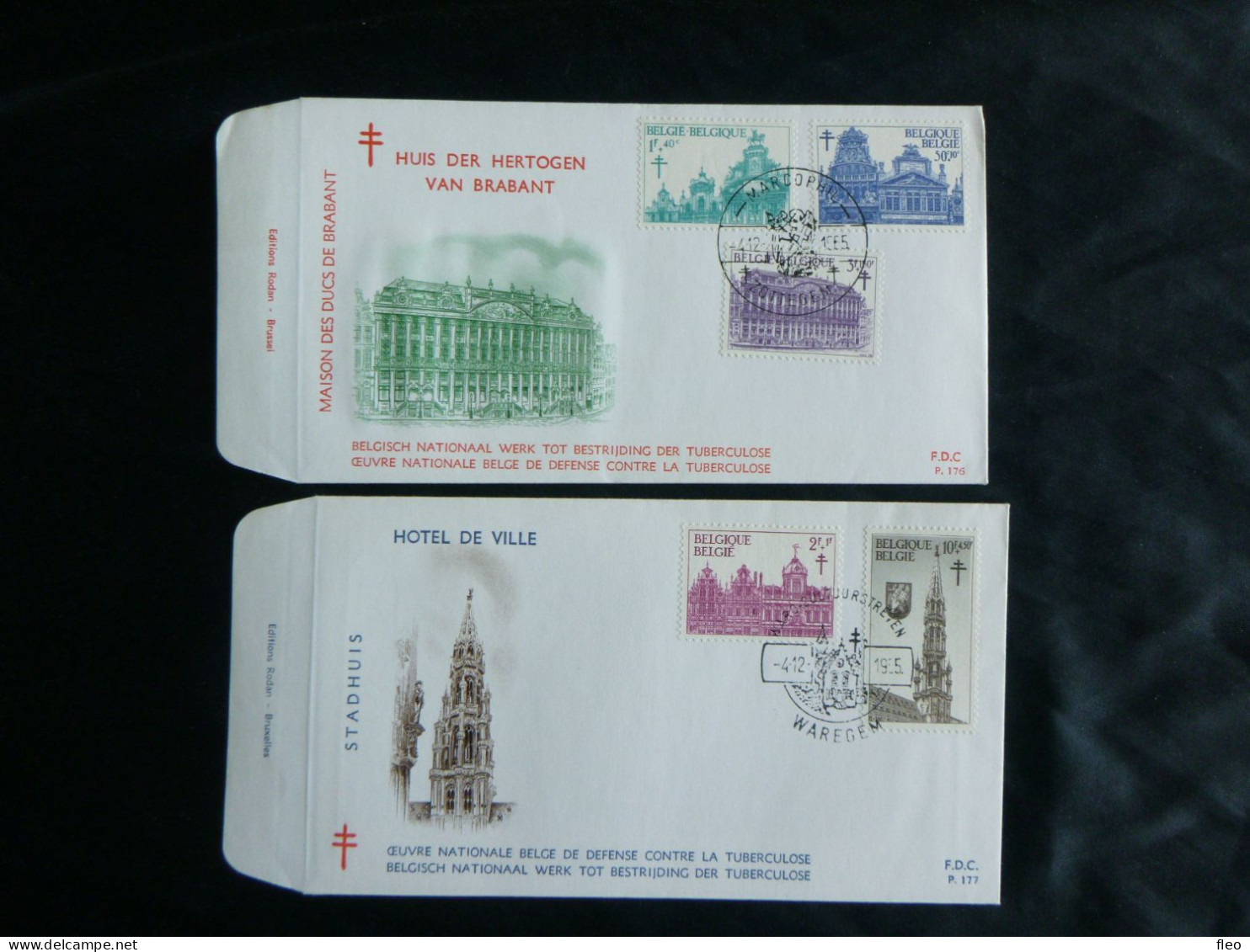 1965 1354/1358 FDC's ( Zottegem & Waregem) :  " Grand Place De Bruxelles/Brussel Grote Markt " - 1961-1970