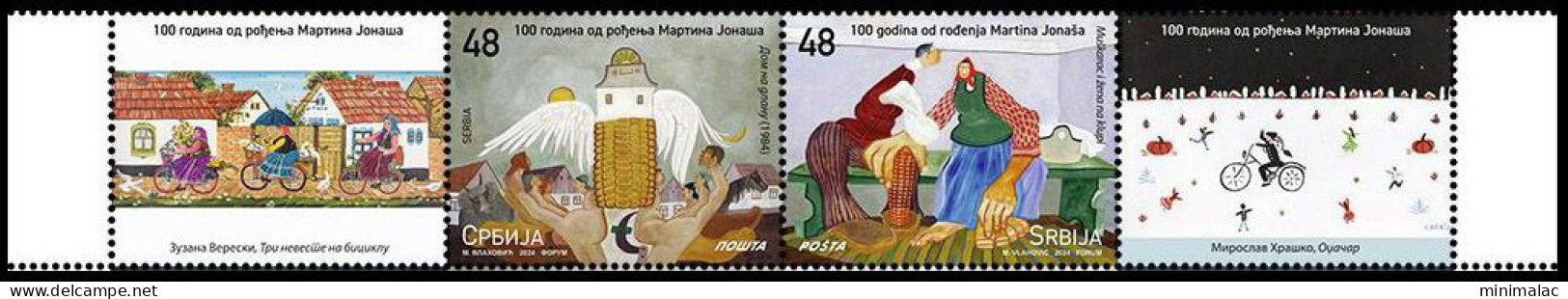 Serbia 2024. 100 Years Since The Birth Of Martin Jonas, Painting, 2nd Row, MNH - Autres & Non Classés