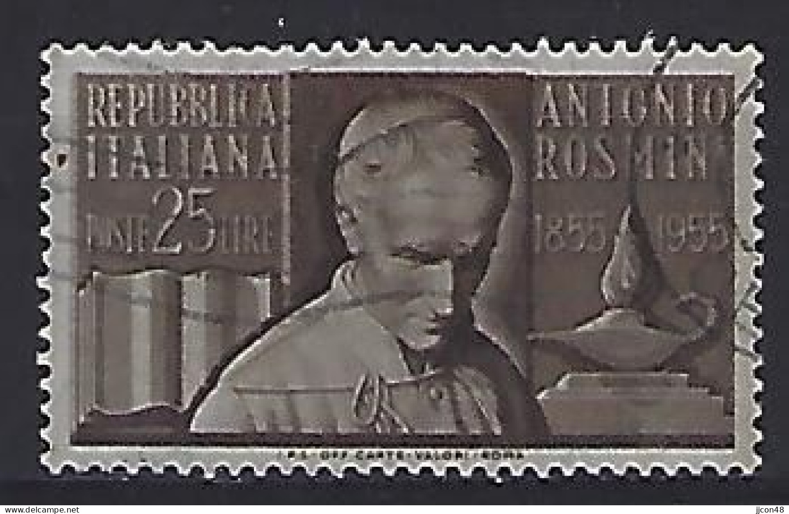 Italy 1955  Antonio Rosmini-Serbati (o) Mi.945 - 1946-60: Usados