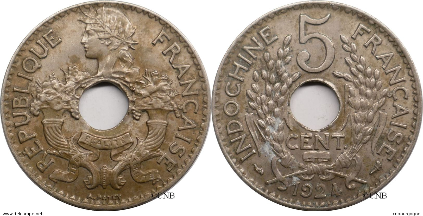 Indochine - Colonie Française - 5 Centimes 1924 - SUP/AU55 - Mon6317 - Indocina Francese