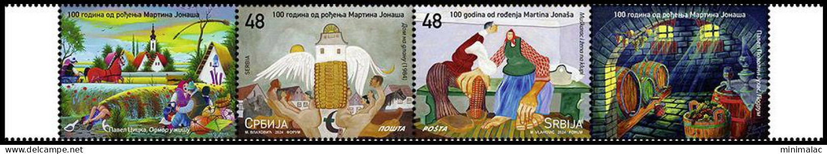 Serbia 2024. 100 Years Since The Birth Of Martin Jonas, Painting, 4th Row, MNH - Servië