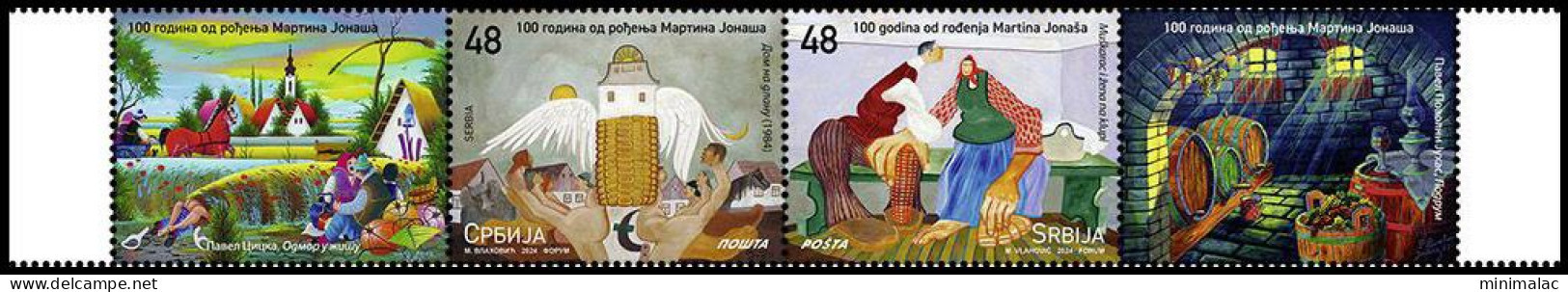 Serbia 2024. 100 Years Since The Birth Of Martin Jonas, Painting, 4th Row, MNH - Sonstige & Ohne Zuordnung