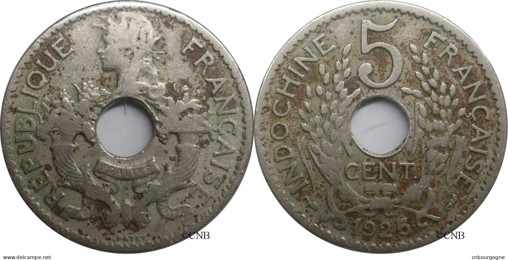 Indochine - Colonie Française - 5 Centimes 1925 - TB/VF20 - Mon6318 - Französisch-Indochina