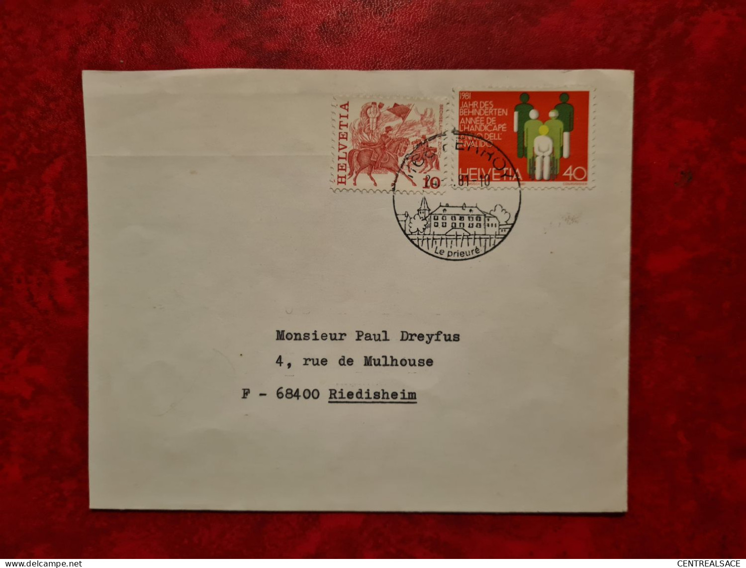 SUISSE LETTRE 1981  PERROY POUR RIEDISHEIM - Other & Unclassified