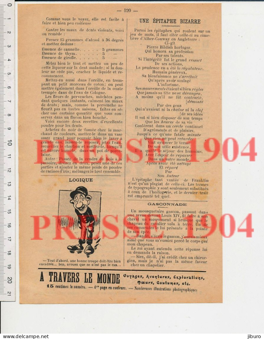 2 Vues Humour Dentiste Hygiène Buccale + Brigade Cuisiniers Restaurant ? + Aberconway Pierre Bildish Horloger Horlogerie - Ohne Zuordnung