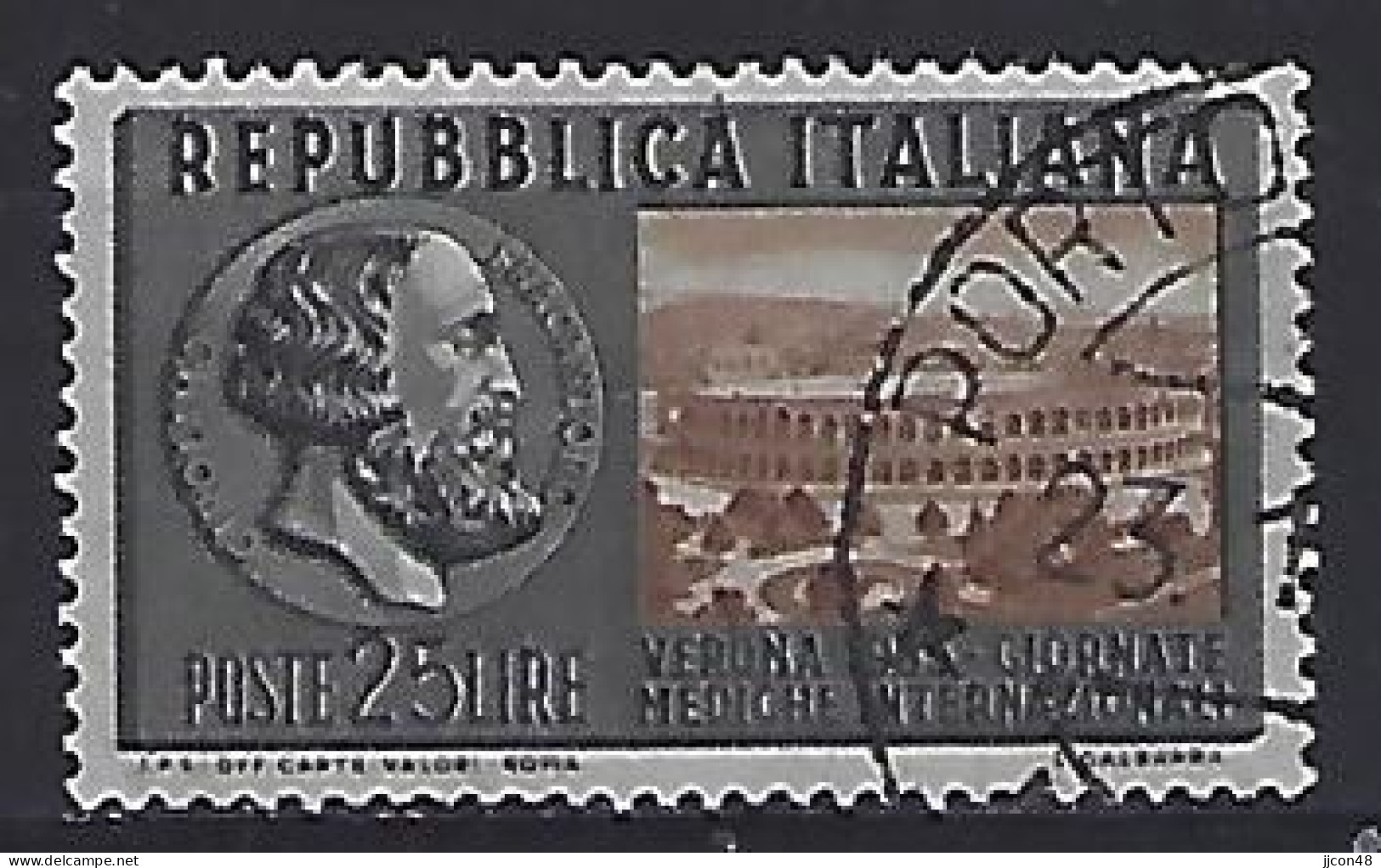 Italy 1955  Medizin-Kongress, Veronai (o) Mi.946 - 1946-60: Usati