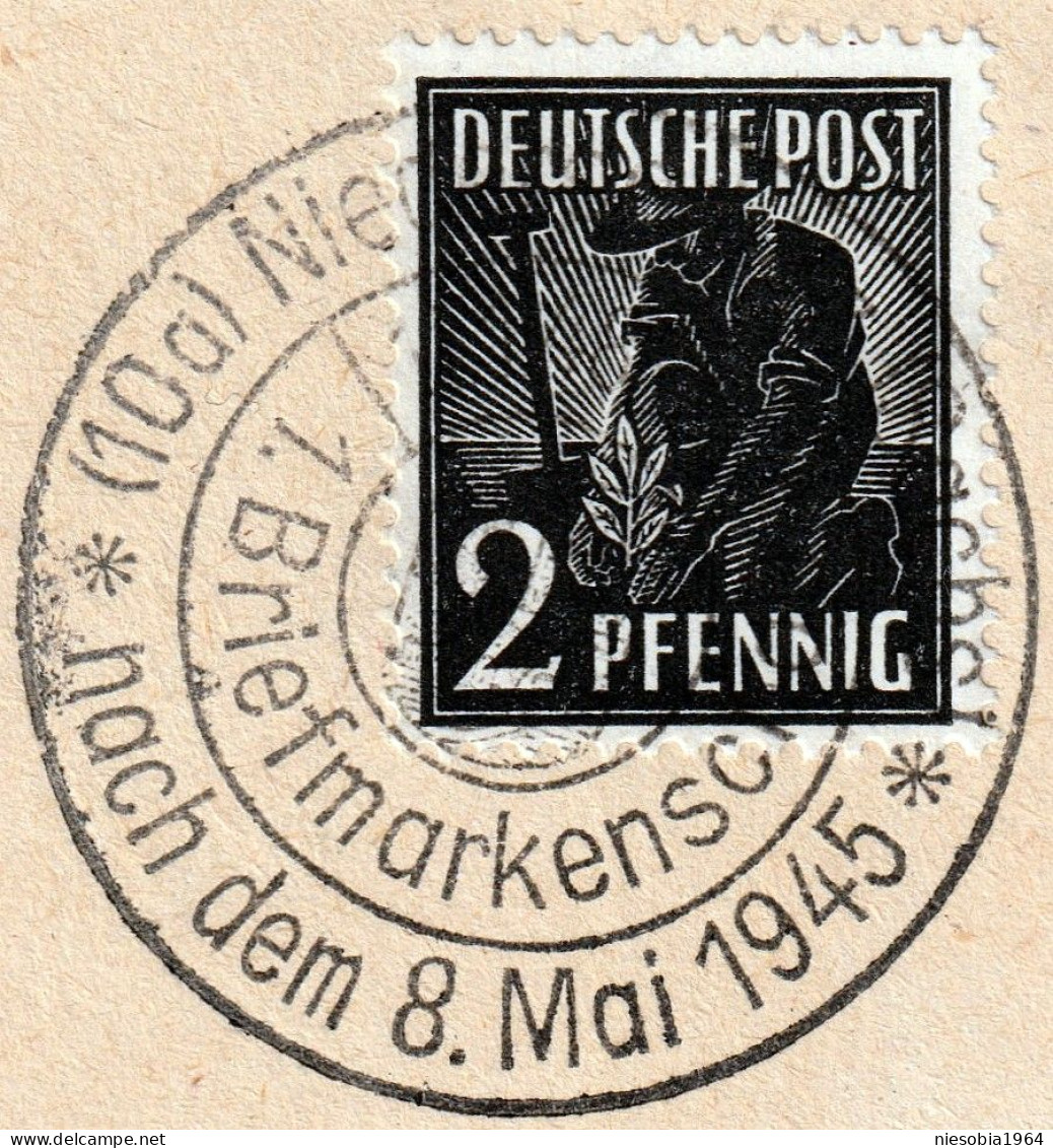 FDC 10 Pfennig Postcard With  2 Pfennig Stamp - 10/1/1948 Werner Horst Kempe Dresden P.O.Box No. 55 - Other & Unclassified