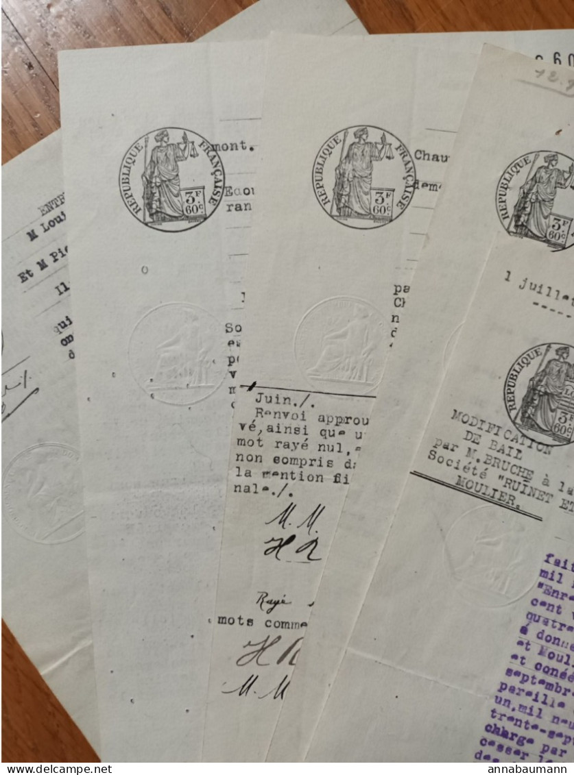 Lot documents anciens / service vicinal / cadastre / liquidation 1893-1920-1930-1940
