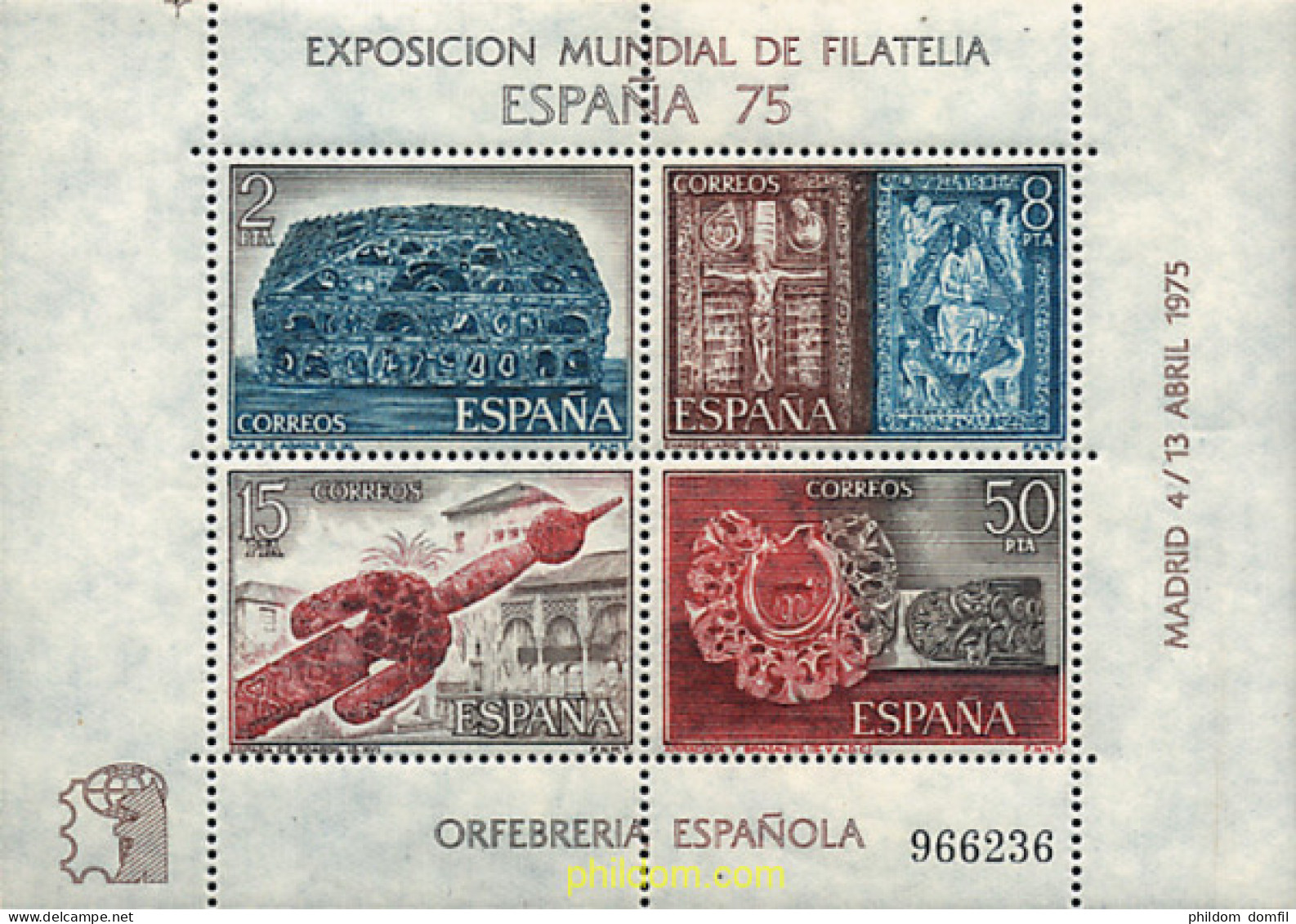 729848 MNH ESPAÑA 1975 ESPAÑA 75. EXPOSICION FILATELICA INTERNACIONAL - Unused Stamps