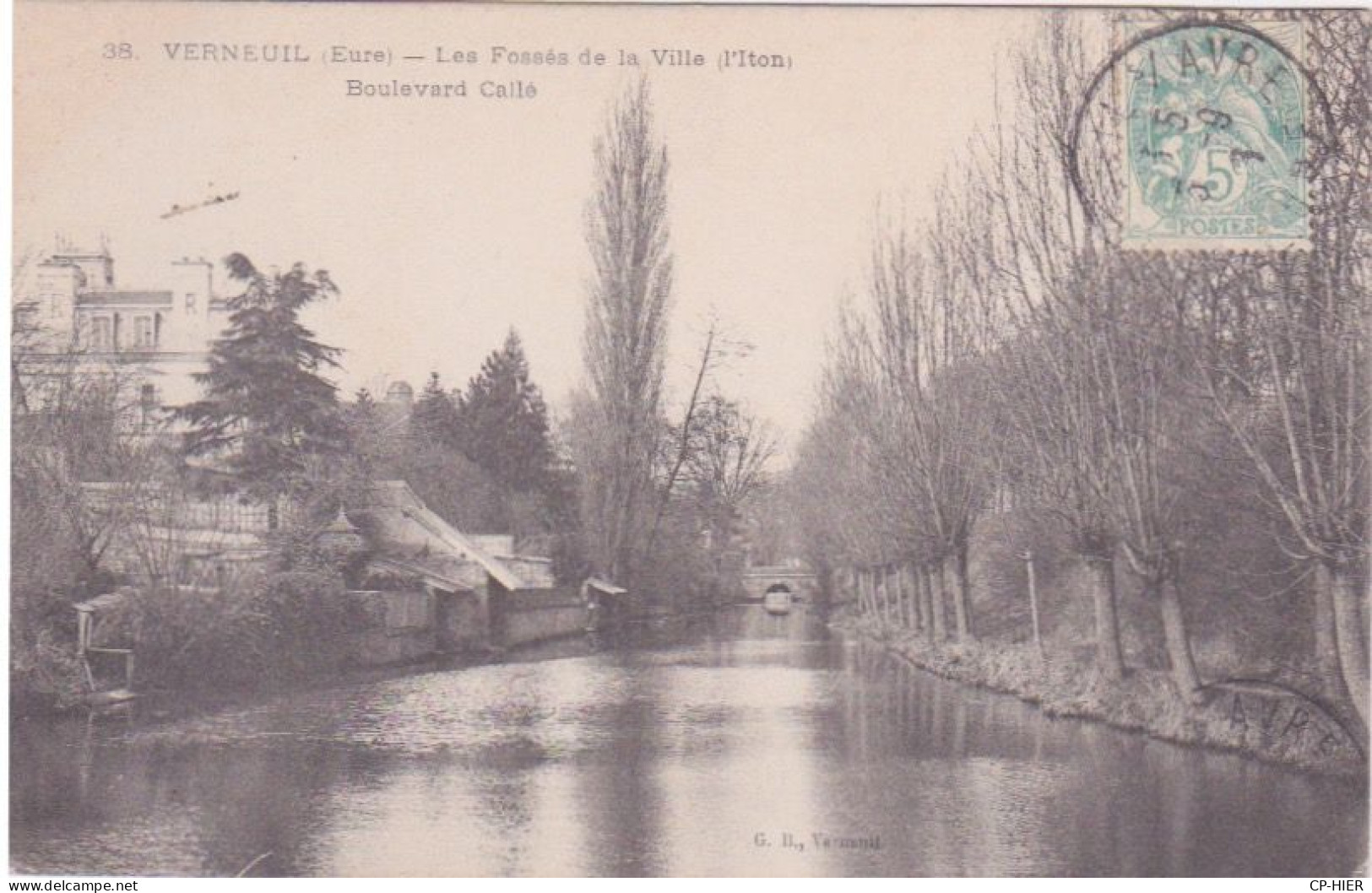27 - EURE - VERNEUIL SUR AVRE - LES FOSSES DE LA VILLE - L'ITON - BOULEVARD CALLE - Verneuil-sur-Avre