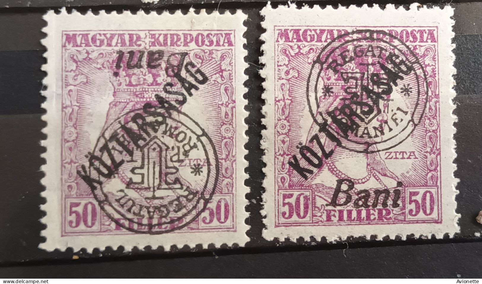 Magyar Kir Posta / Surcharge Regatul Romaniei (2 Timbres Neufs) - Nuevos