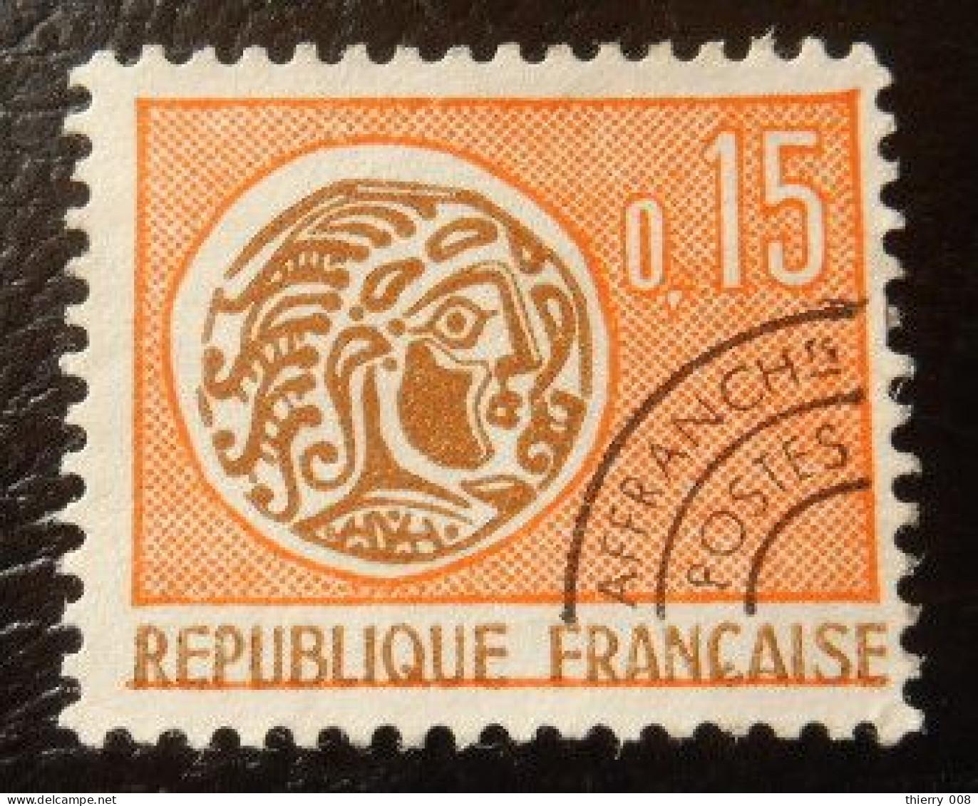 Préo 124 Monnaie Gauloise 15c Orange Et Brun  Sans Gomme - 1964-1988