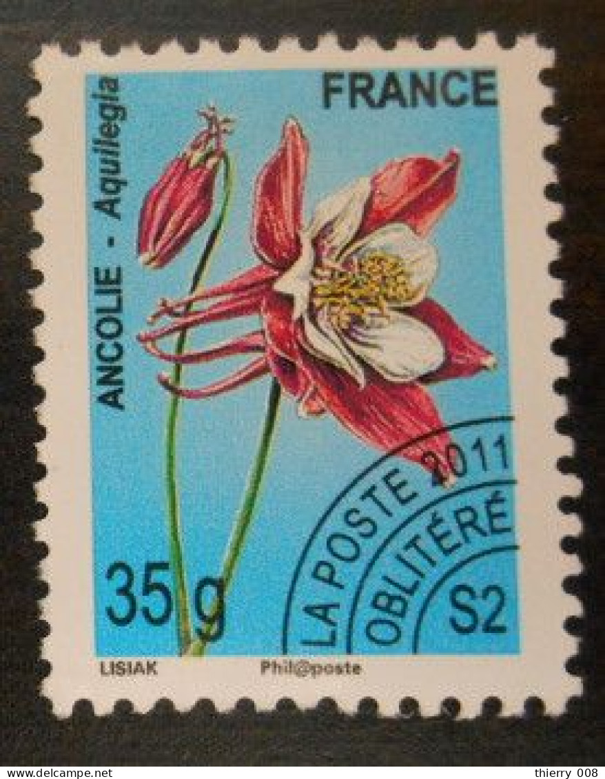 Préo 260  Flore Fleurs  35g S2  Ancolie  Aquilegia  Sans Gomme - 1989-2008