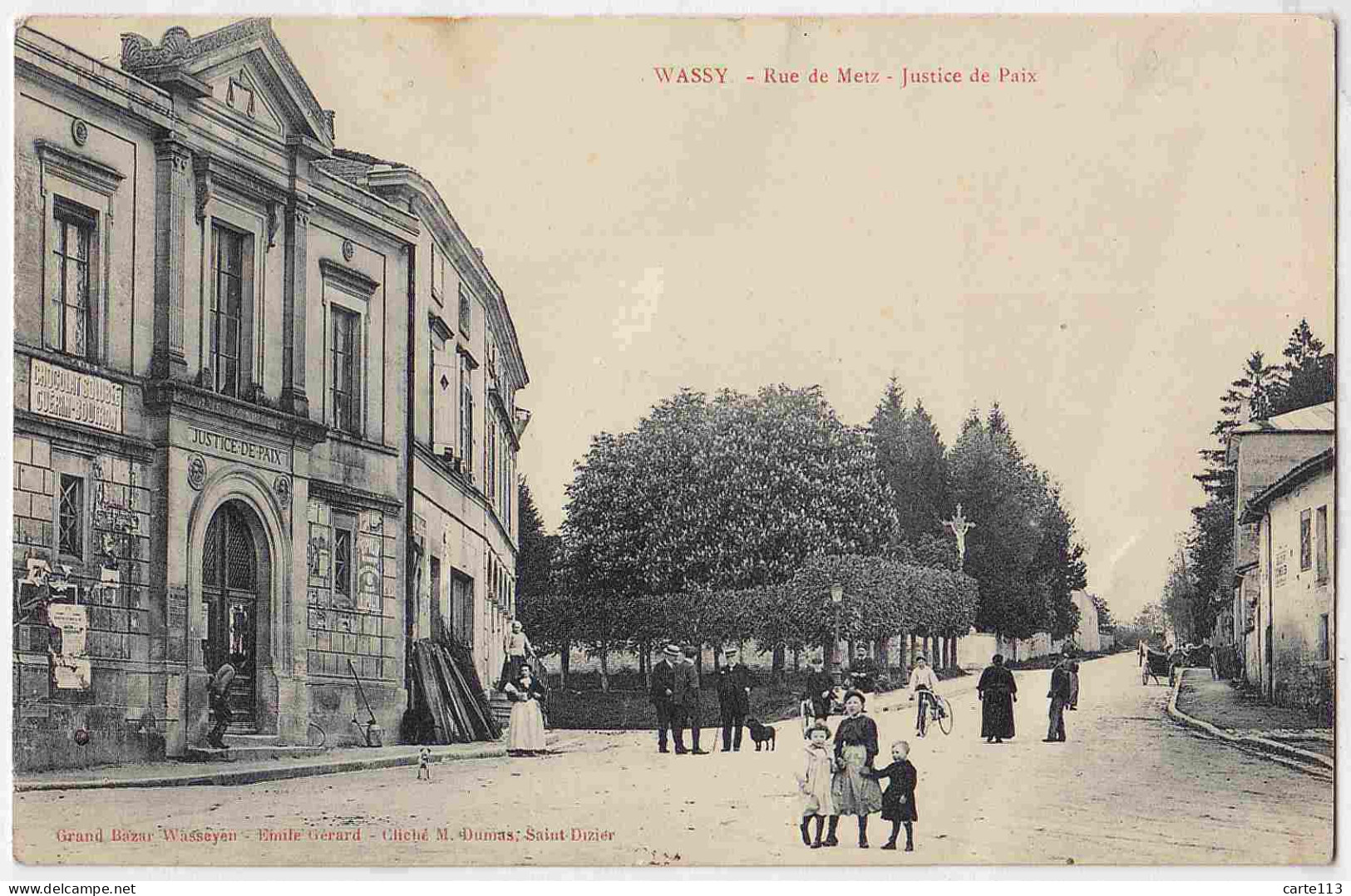 52 - B32815CPA - WASSY - Rue De Metz, Justice Et Paix - Bon état - HAUTE-MARNE - Wassy