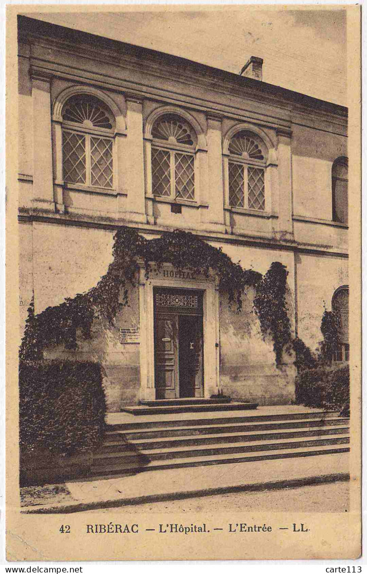 24 - B32591CPA - RIBERAC - Hopital - Entree - Bon état - DORDOGNE - Riberac