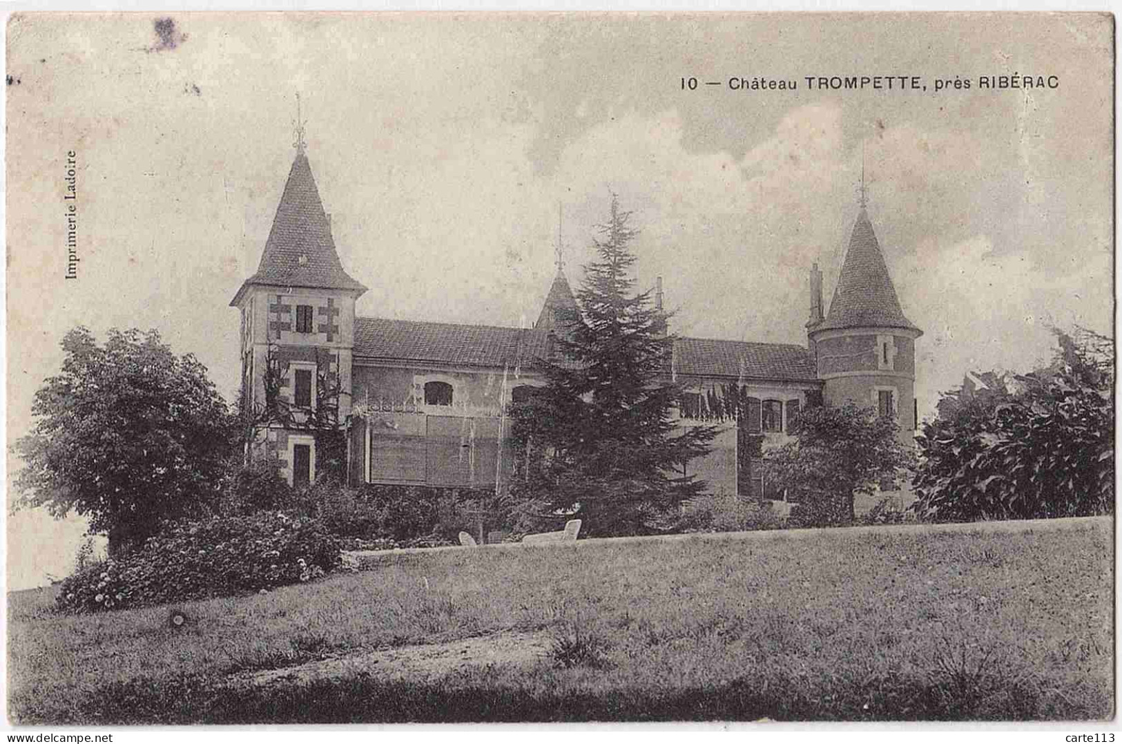 24 - B32592CPA - RIBERAC - Chateau TROMPETTE - Très Bon état - DORDOGNE - Riberac