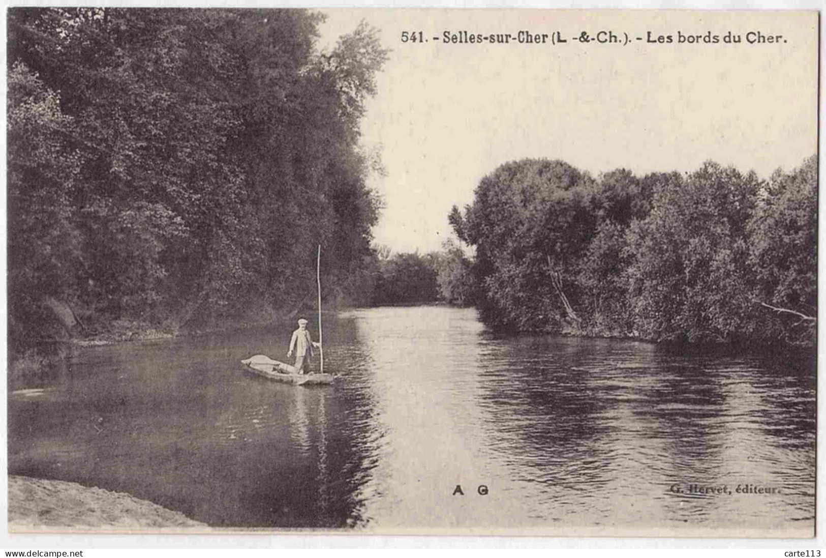 41 - B33372CPA - SELLES SUR CHER - Les Bords Du Cher - Parfait état - LOIR-ET-CHER - Selles Sur Cher