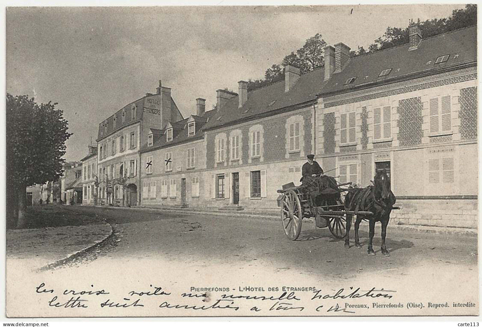 60 - B30355CPA - PIERREFONDS - Hotel Des Etrangers - Carte Pionniere - Parfait état - OISE - Pierrefonds