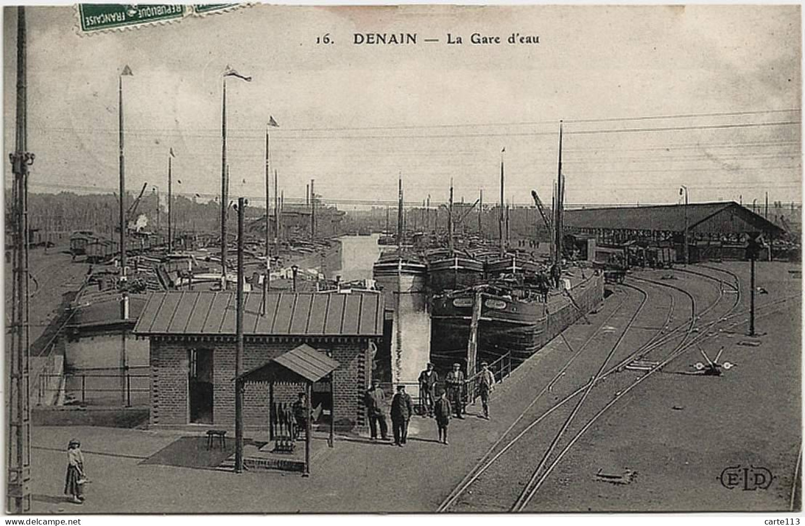 59 - B30089CPA - DENAIN - La Gare D' Eau - Très Bon état - NORD - Denain