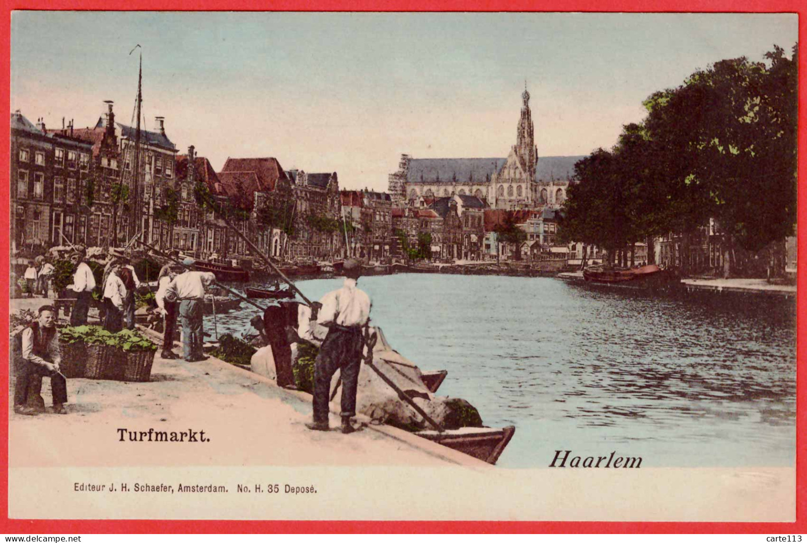 - T29934CPA - HAARLEM - HOLLANDE - NEDERLAND - Turfmarkt - Marché - Carte Pionnière, Précurseur - Très Bon état - EUROP - Haarlem