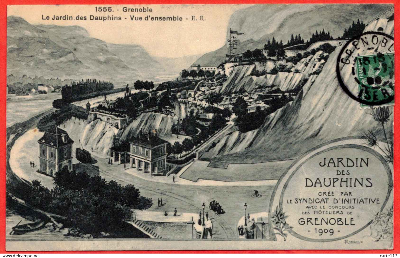 38 - B29753CPA - GRENOBLE - Le Jardin Des Dauphins - Vue D' Ensemble -. 1909 - Très Bon état - ISERE - Grenoble