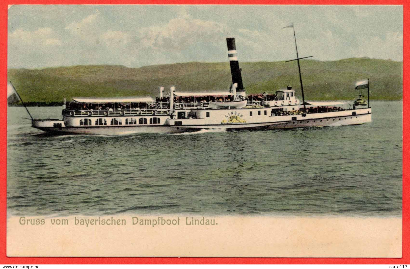 - B29425CPA - BODENSEE - Allemagne - Gruss Vom Bayerischen Dampfboot Lindau - Dampfer - Dampfschiff - Très Bon état - E - Altri & Non Classificati