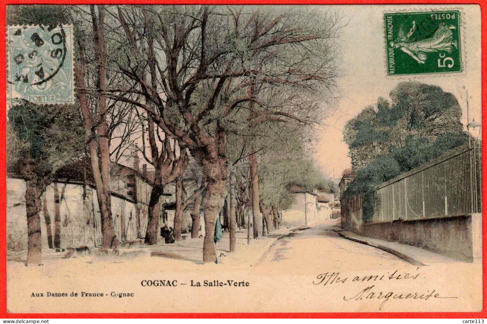 16 - B29365CPA - COGNAC - La Salle Verte - Carte Pionniere - Très Bon état - CHARENTE - Cognac