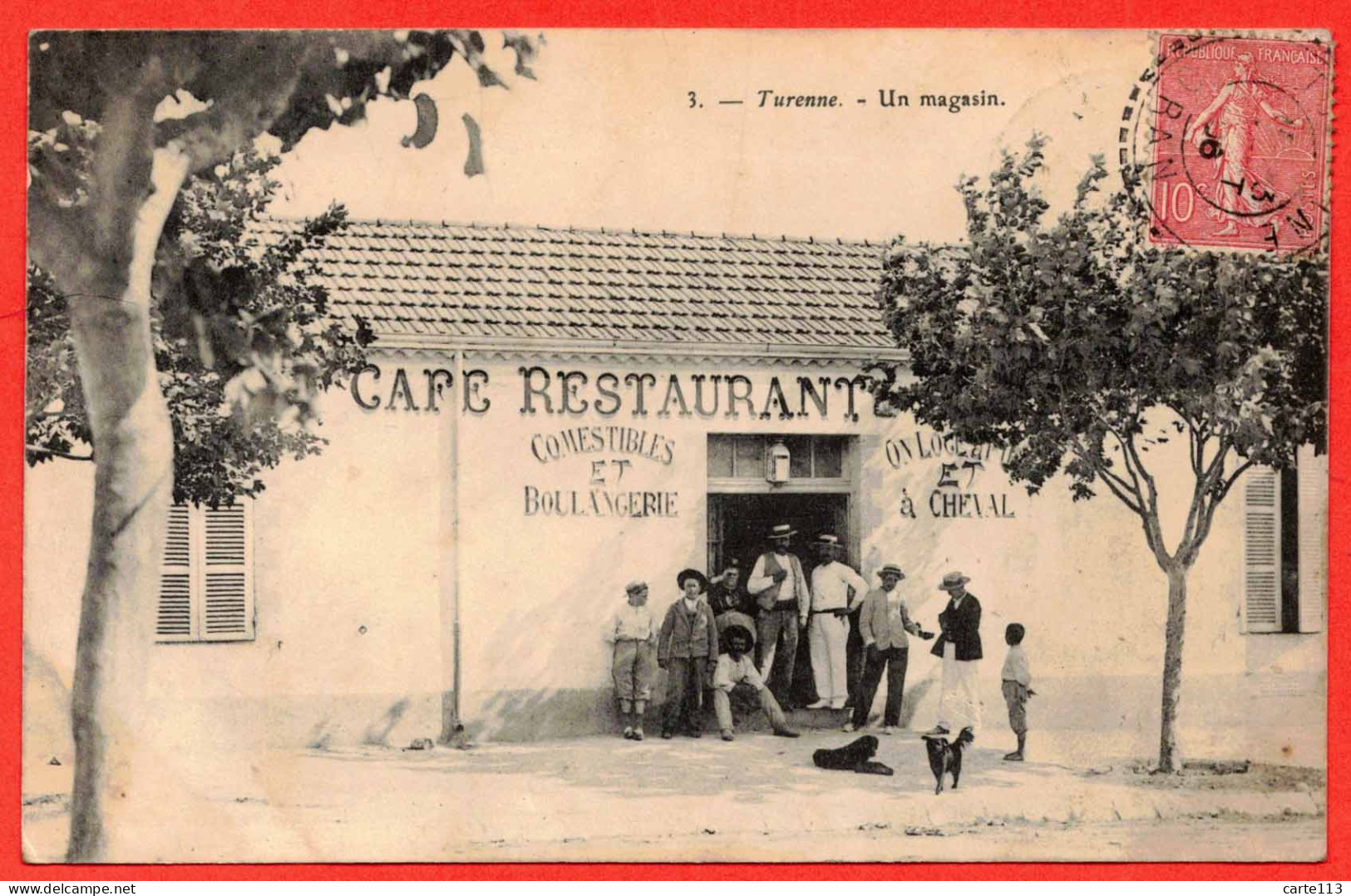 - B29327CPA - TURENNE AIN SEBRA - ALGERIE - Un Magasin  - Café Restaurant Boulangerie - Très Bon état - AFRIQUE - Autres & Non Classés