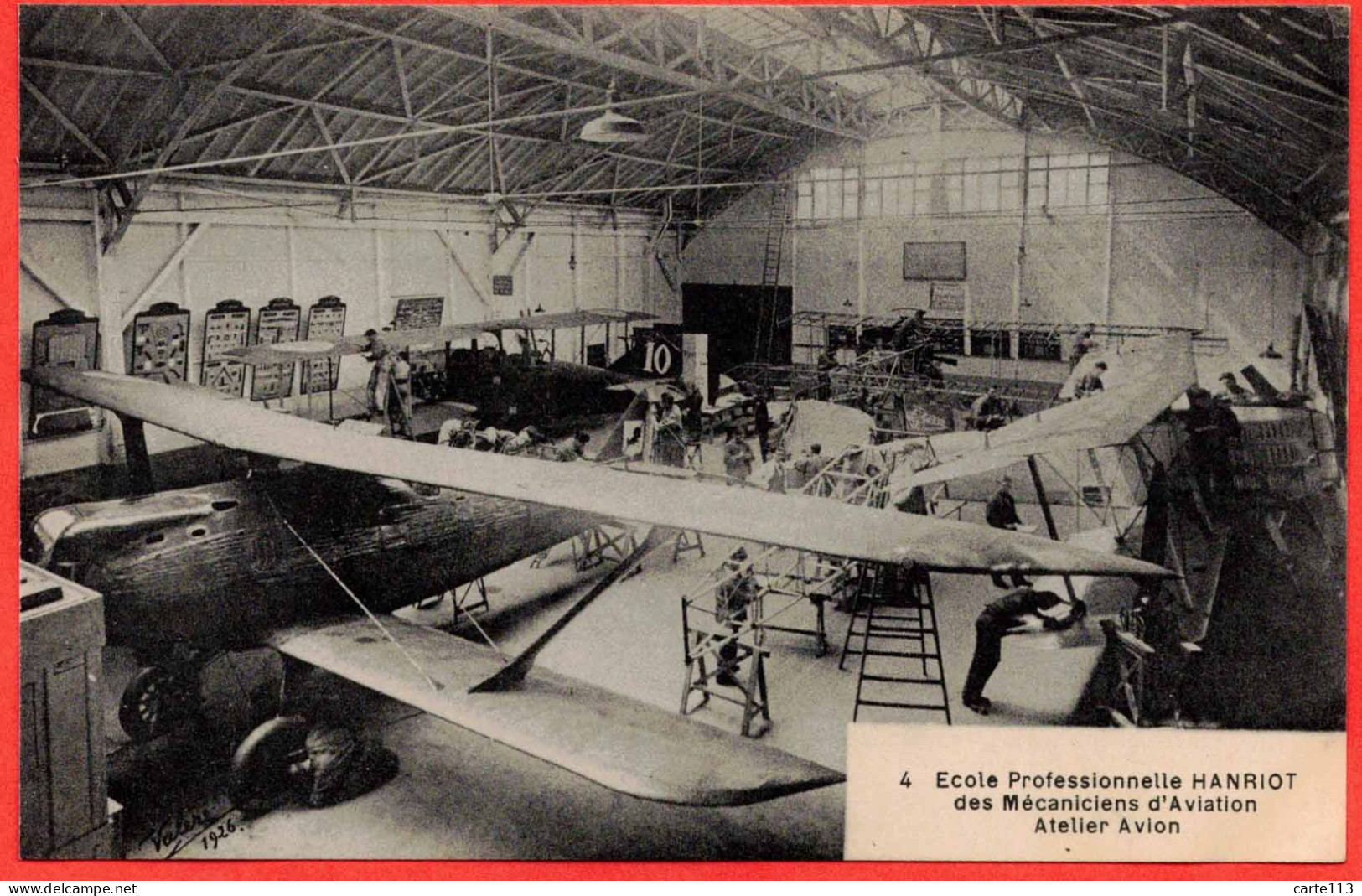 92 - B29318CPA - COURBEVOIE - Atelier Avion - Ecole Professionnelle  HANRIOT Des Mécaniciens D'aviation - Très Bon état - Courbevoie