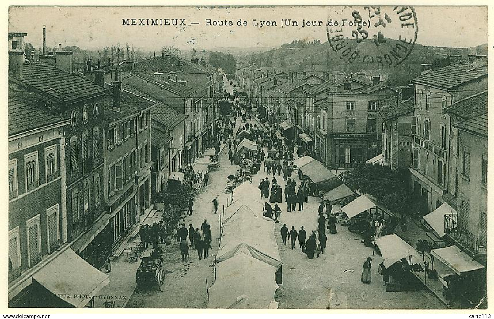 1 - B12331CPA - MEXIMIEUX - Route De Lyon, Un Jour De Foire - Bon état - AIN - Sin Clasificación