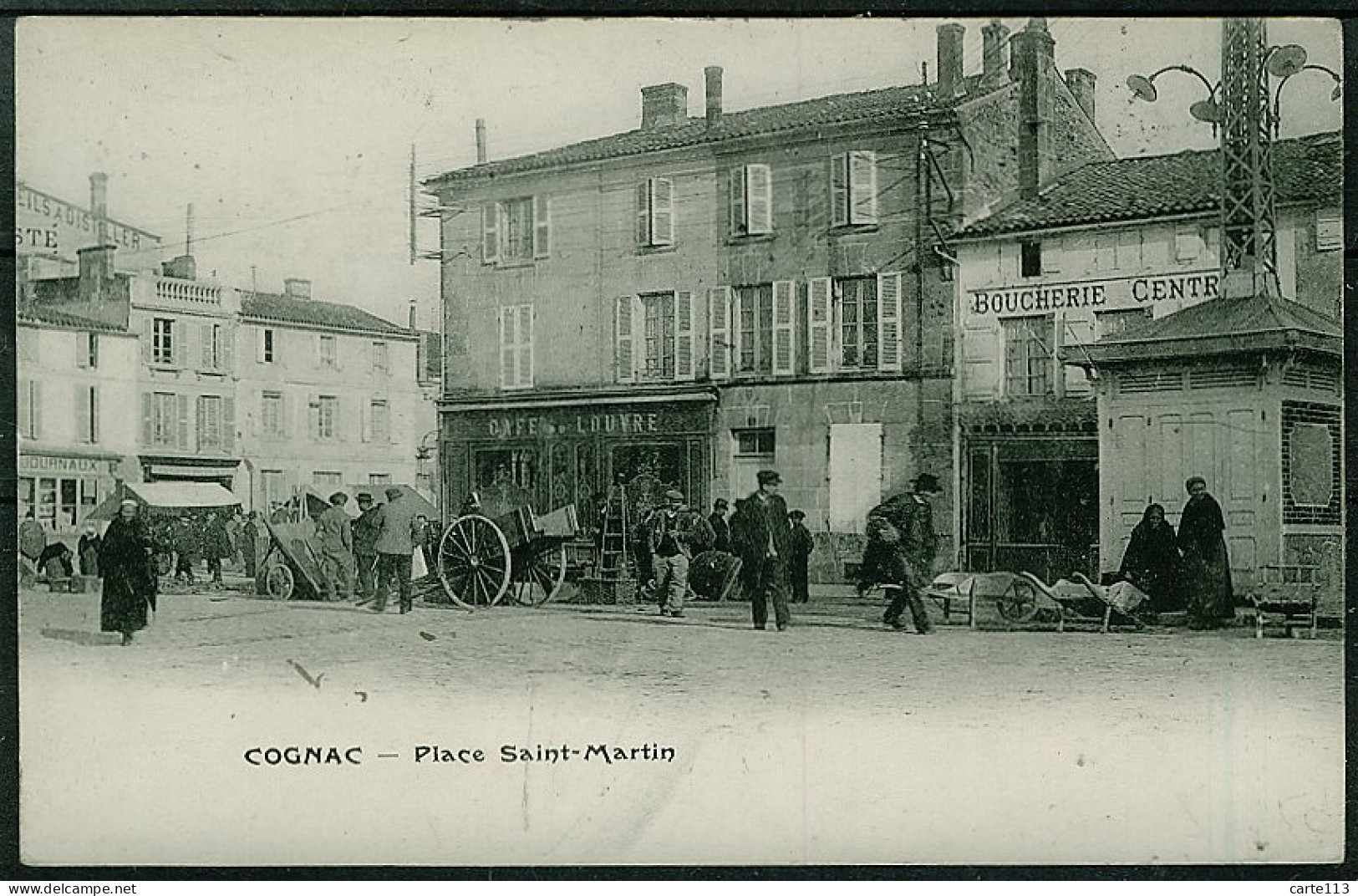 16 - B8821CPA - COGNAC - Place Saint Martin - Carte Pionnière - Parfait état - CHARENTE - Cognac