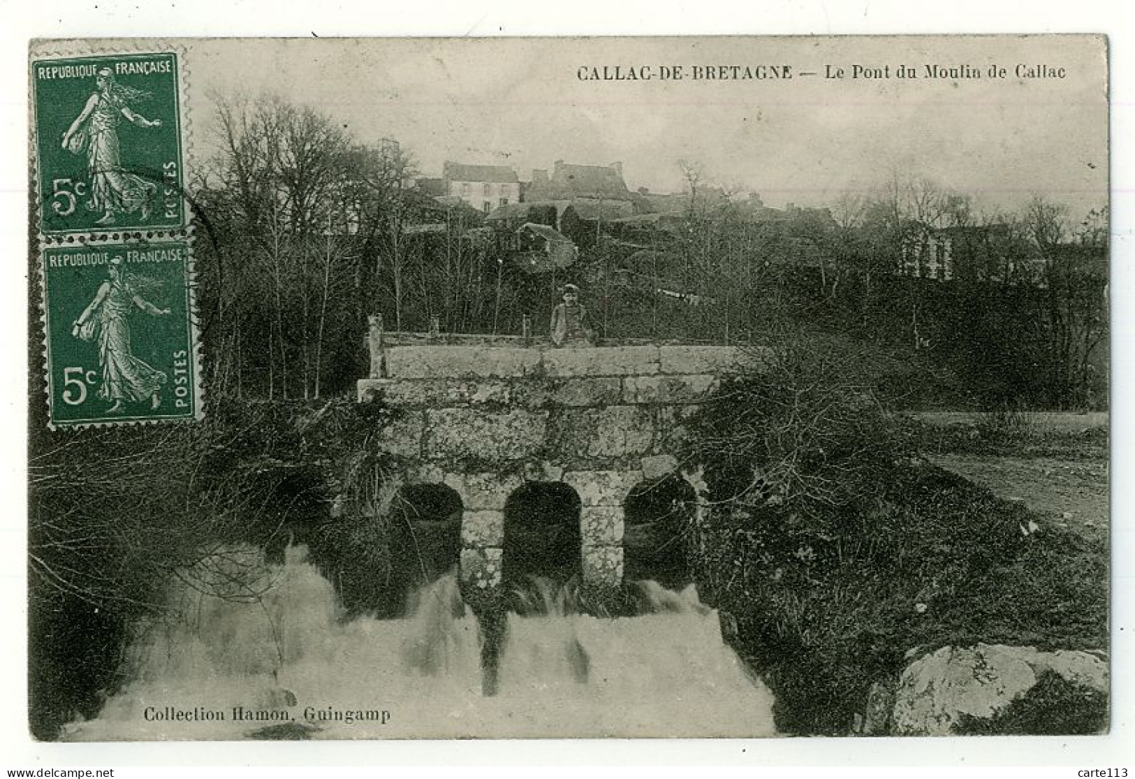 22 - B7031CPA - CALLAC - Le Pont Du Moulin - Bon état - COTES-D'ARMOR - Callac