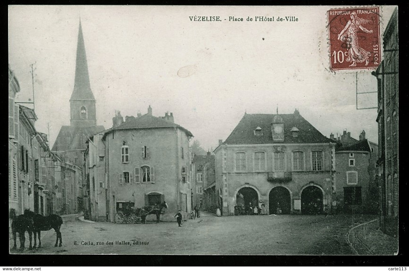 54 - B2417CPA - VEZELISE - Place De L'Hotel De Ville - Parfait état - MEURTHE-ET-MOSELLE - Vezelise