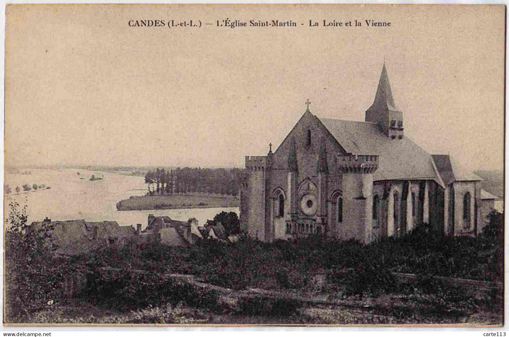 37 - B33574CPA - CANDES - L'église Saint Martin - La Loire Et La Vienne - Parfait état - INDRE-ET-LOIRE - Autres & Non Classés