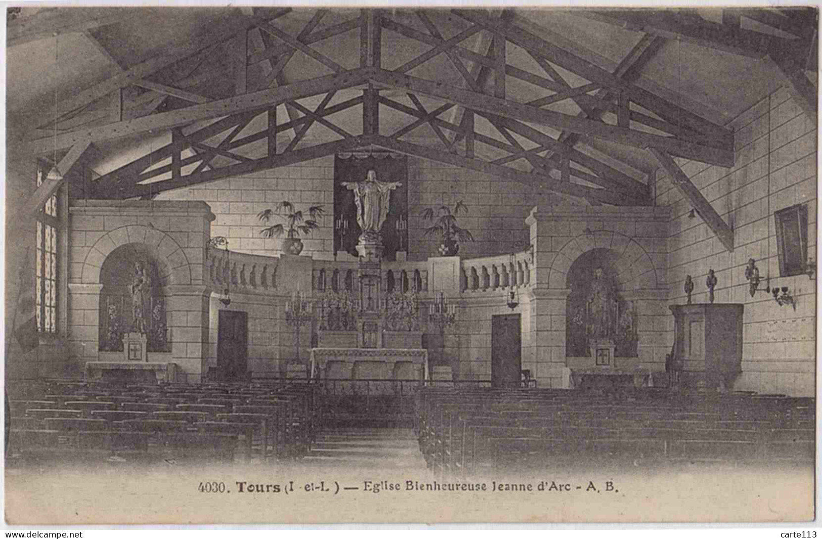 37 - B33543CPA - TOURS - Eglise Bienheureuse Jeanne D'Arc - Très Bon état - INDRE-ET-LOIRE - Tours