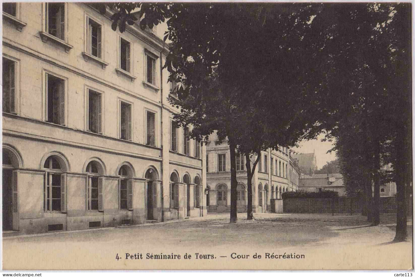 37 - B33545CPA - TOURS - Cour De Récréation, Petit Séminaire - Parfait état - INDRE-ET-LOIRE - Tours