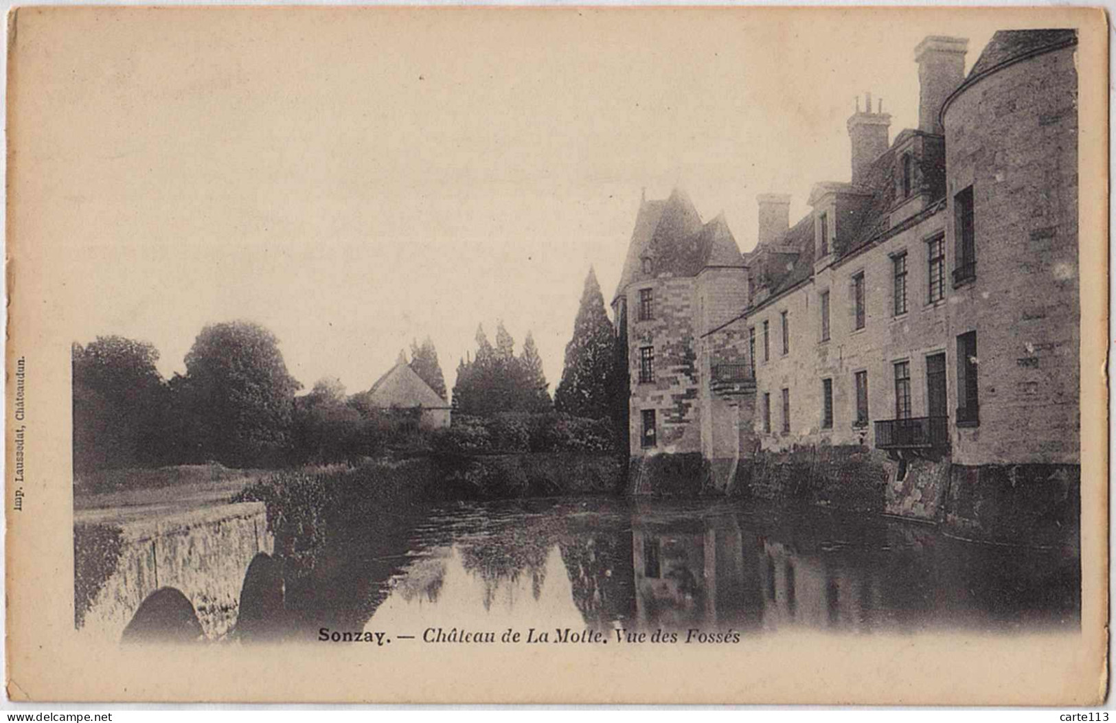 37 - B33531CPA - SONZAY - Château De La Motte, Fossés - Carte Pionniere - Très Bon état - LOIR-ET-CHER - Autres & Non Classés