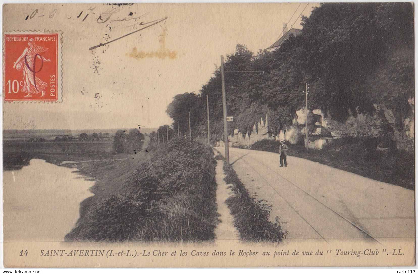 37 - B33524CPA - SAINT AVERTIN - Le Cher Et Les Caves Dans Le Rocher - Très Bon état - INDRE-ET-LOIRE - Saint-Avertin